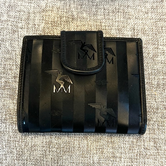 Maison Mollerus Canvas/Leather Wallet Black Good Condition